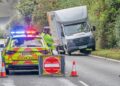 Van driver arrested as woman fights for life following A350 crash