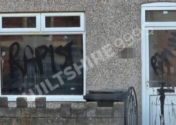 Swindon property ‘linked to gang rape’ targeted with spray paint